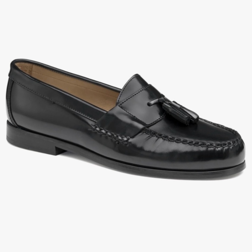Johnston & Murphy Black Leather Tassel Loafers Men’s Size 9.5 Wide Like New